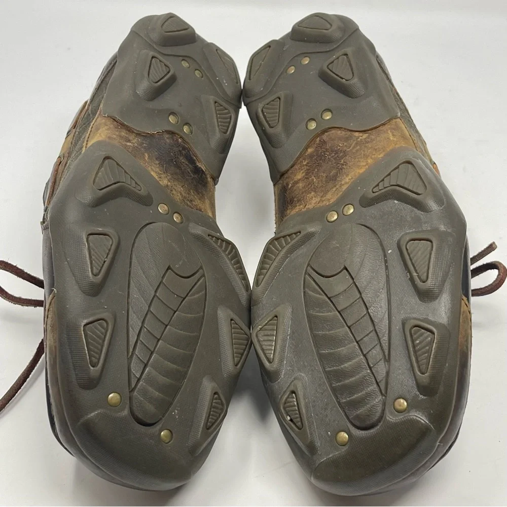 Skechers Boat Deck Shoes Mens 8 Brown Leather Casual 2 Eye Driving Moc Toe